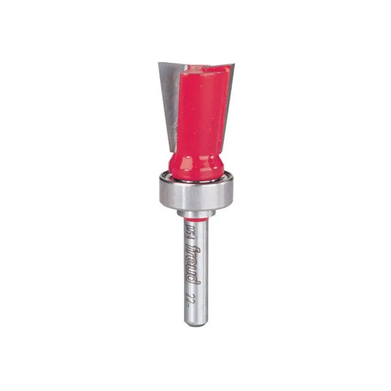 22-508 Dovetail Router Bit with Top Bearing 1/4" SH 9/16" D 14 Degrees