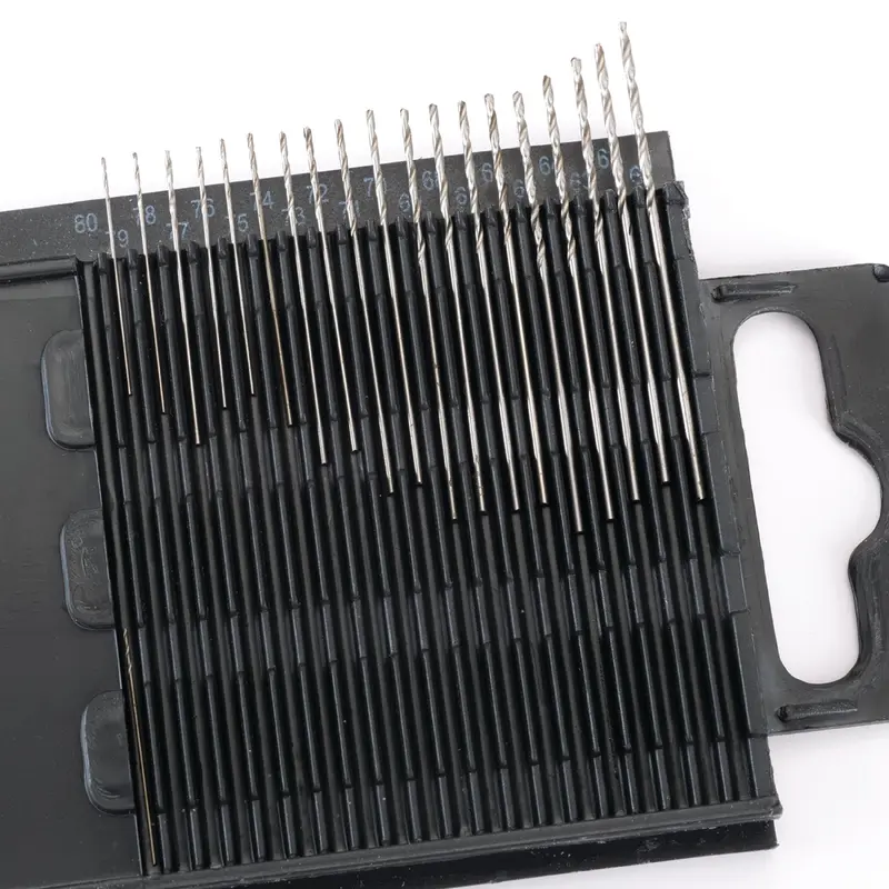 Wire Gauge Size Micro Drill Bit Set - 20 Piece Set