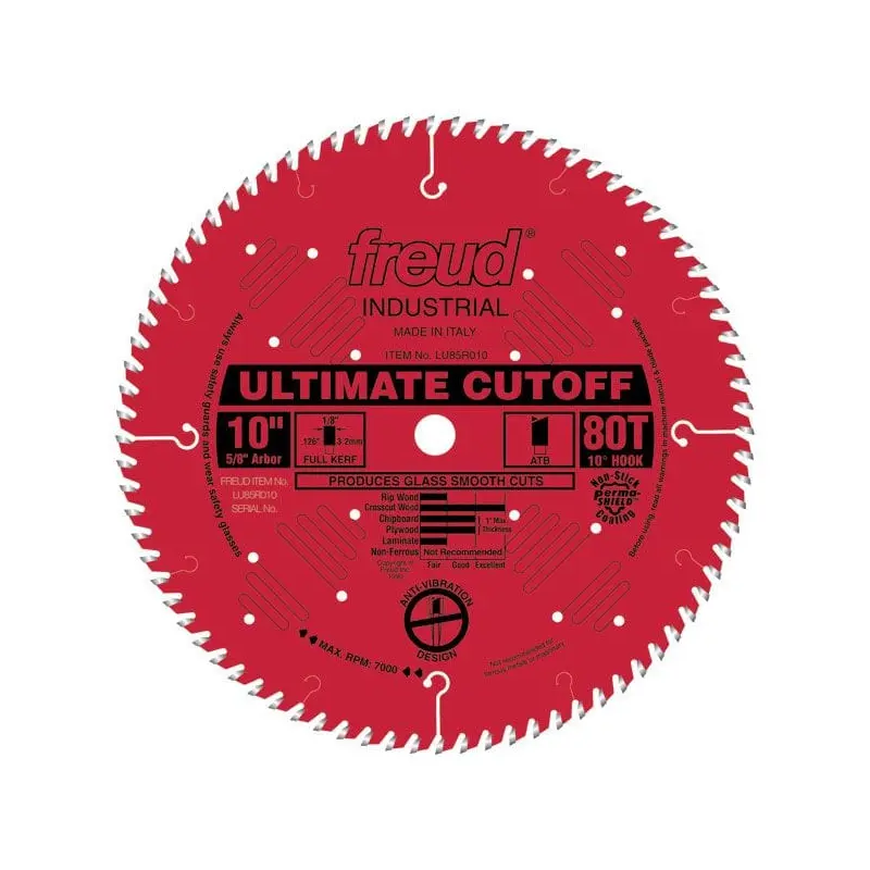 LU85R010 Industrial Ultimate Cut-off Blade 10" x 5/8" Bore x 80 Tooth ATB