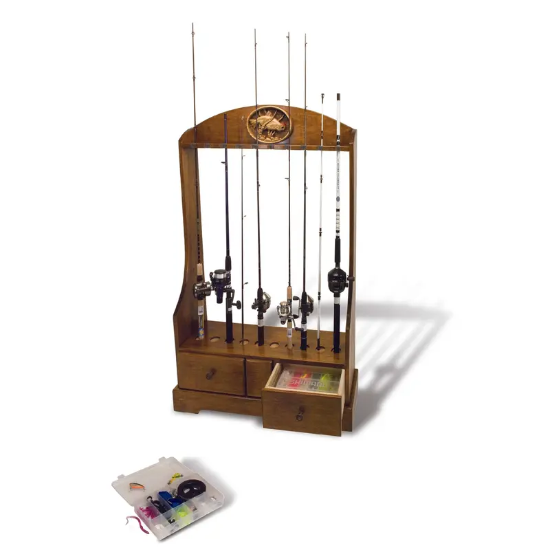 Woodworking Project Paper Plan to Build Rod Reel and Tackle Stand