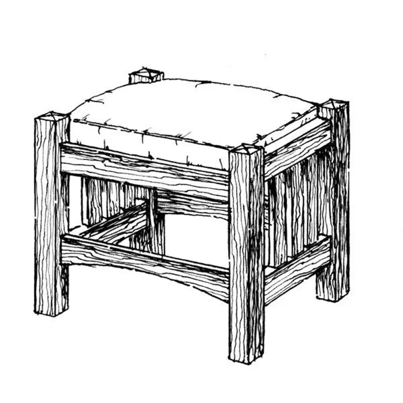 Woodworking Project Paper Plan to Build Foot Rest for Morris Chair