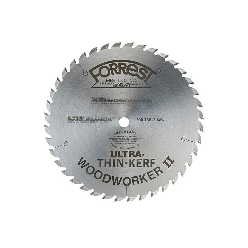 Woodworker II Ultra Thin Kerf Saw Blade -  10" X 40T - 5/8" Arbor