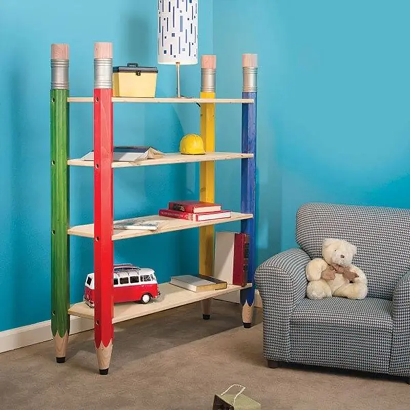 Pencil-Post Bookshelf - Paper Plan