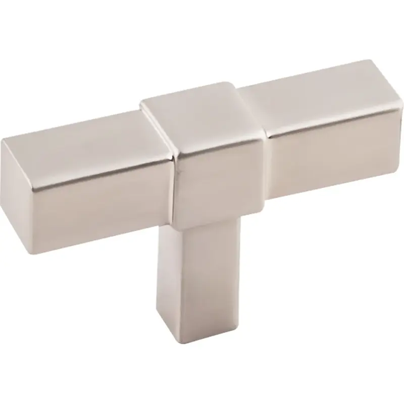 Zane "T" Knob, 2" O.L., Satin Nickel