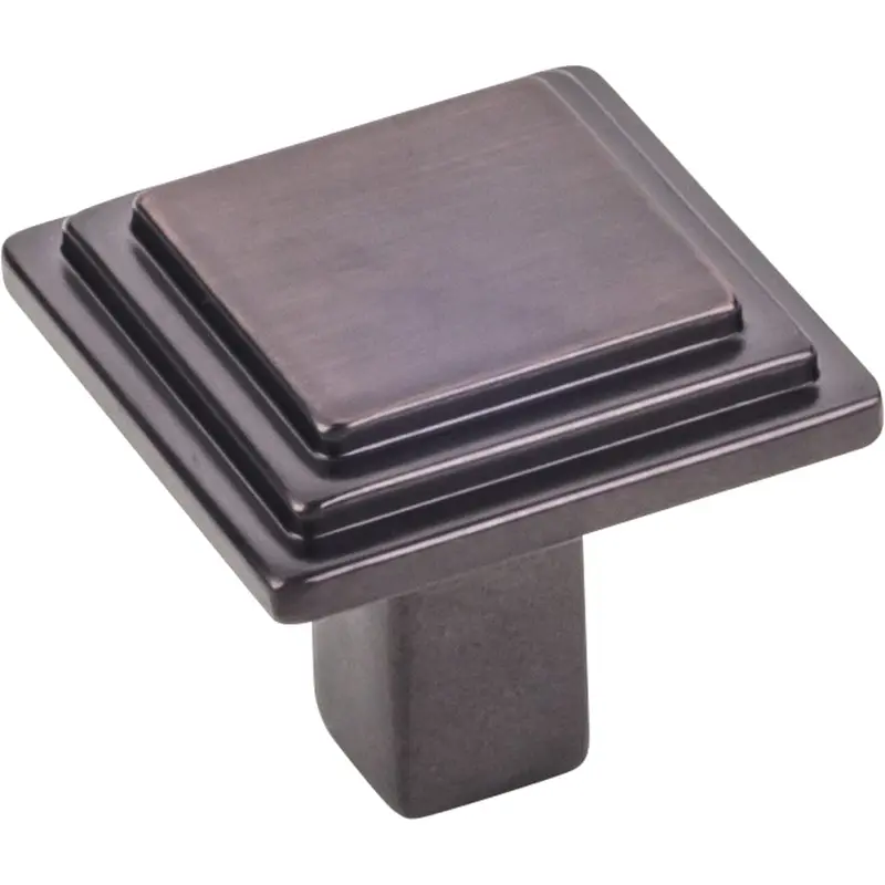 Calloway Square Knob, 1-1/8" O.L., Finnish -Brushed Oil Rubbed Bronze