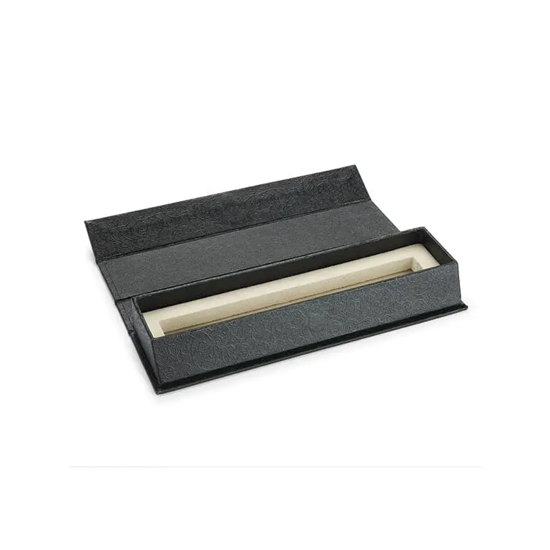 Black Paper Foldable Pen Case with Magnetic Catch