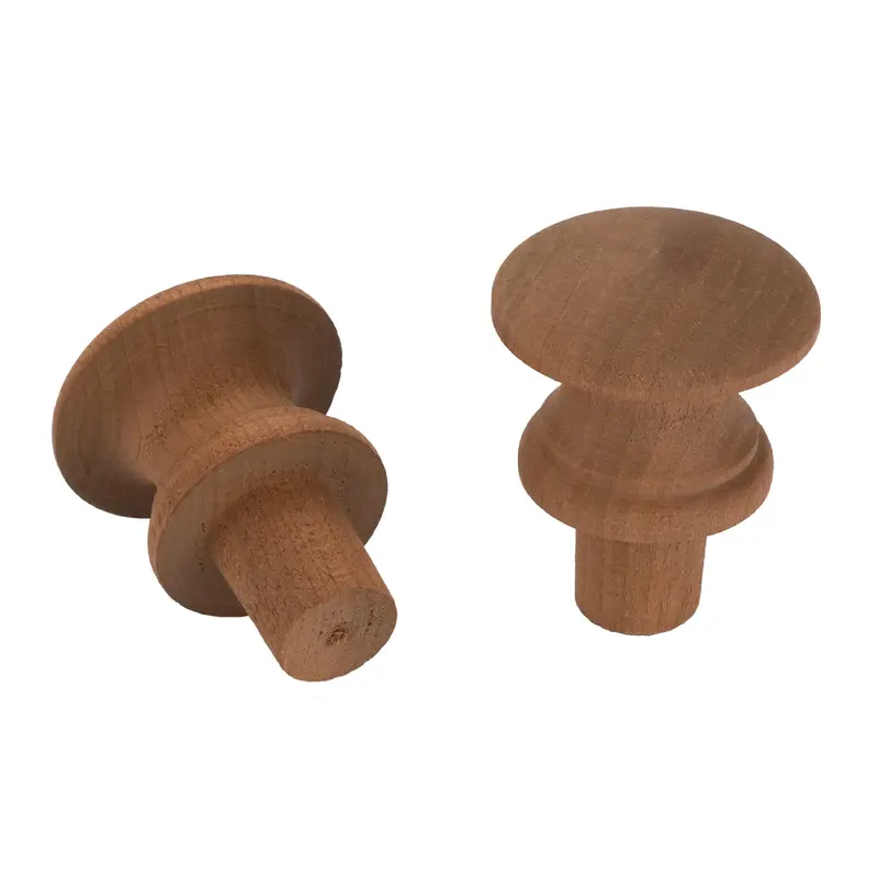 Shaker Knob - Cherry - 1-1/4" Diameter - 1/2" Tenon - 2 Piece