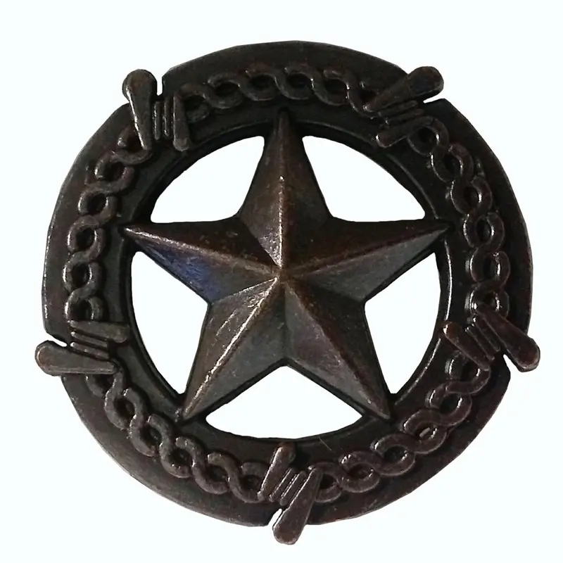 Star with Barbed Wire Knob, Oil Rubbed Bronze