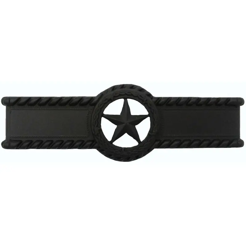 Star with Barbed Wire Pull, Oil Rubbed Bronze