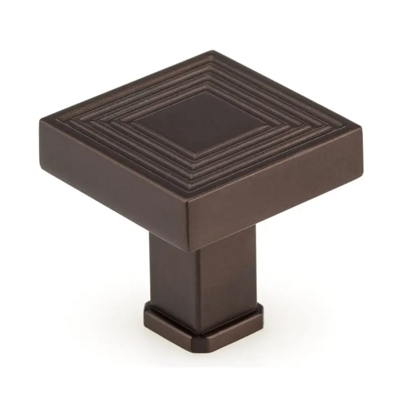 Transitional Knob, 1-3/8" x 1-3/8", Honey Bronze