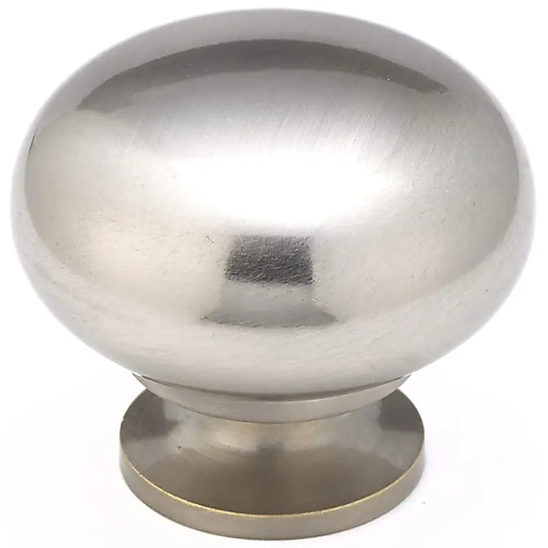 Traditional Knob - 1-1/2" D - Brushed Nickel