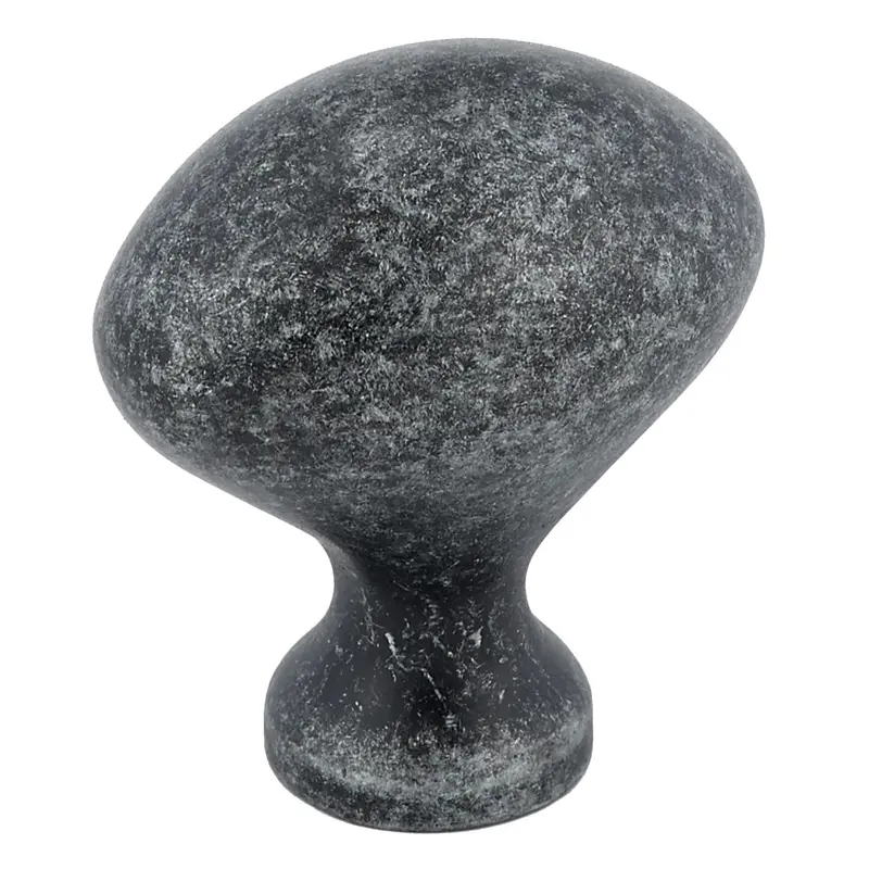 Traditional Knob, 1-3/16" x 25/32", Natural Iron