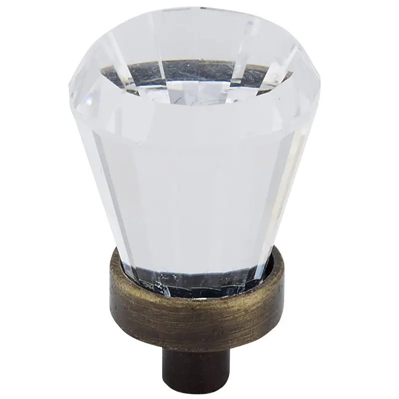 Traditional Knob, 3/4" D, Antique English, Clear