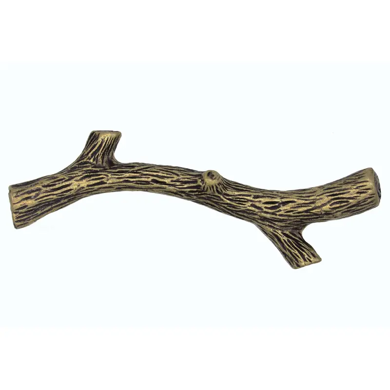 Small Twig Pull, Brass Oxide