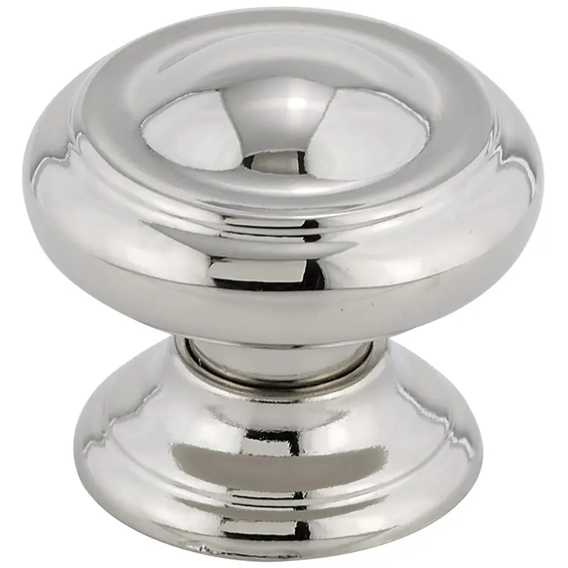 Traditional Knob, 1-3/16" D, Polished Nickel