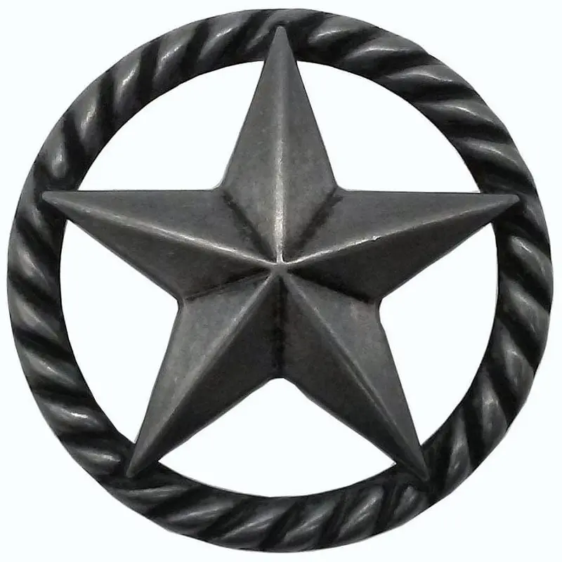 3-D Star with Narrow Rope, Petwer Oxide