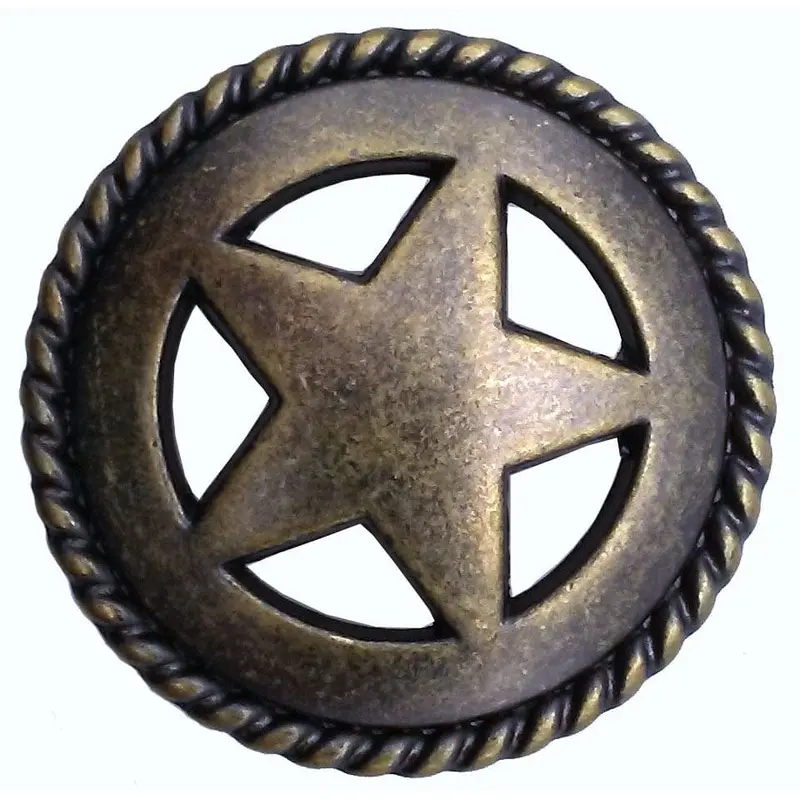 Star with Roped Edge, Brass Oxide