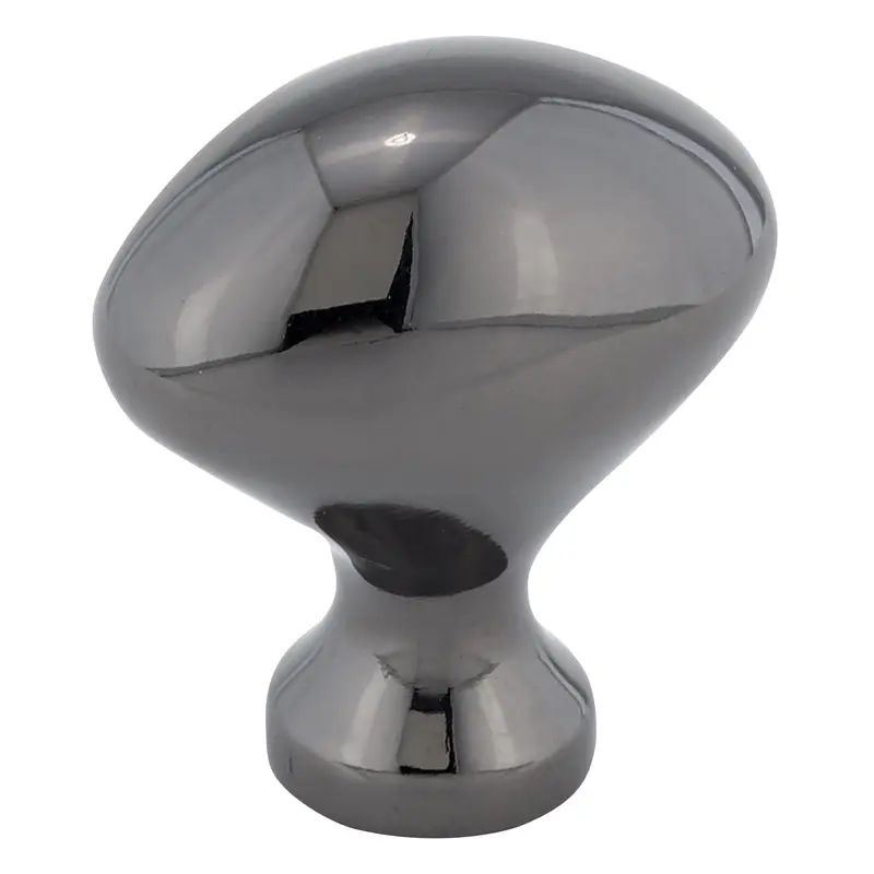 Traditional Knob, 1-3/16" x 25/32", Black Nickel