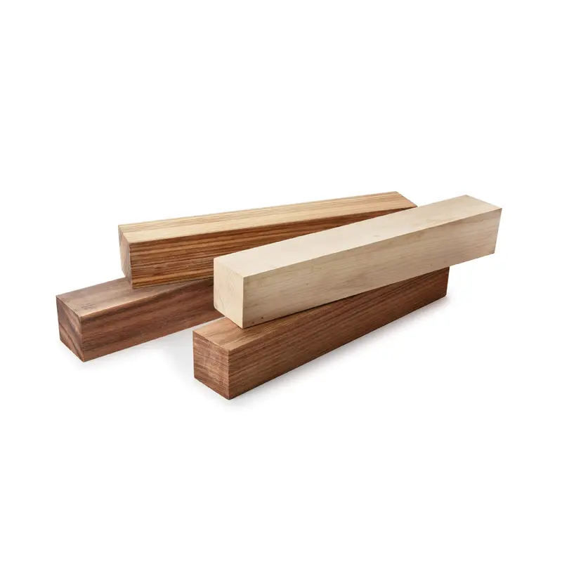 Wood Turner's Pack - 2" x 2" x 12" - Beli, Brazilian Cherry, Maple, Patagonian Rosewood - 4 Piece