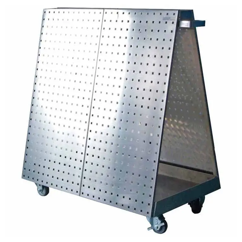 36-3/4 In. L x 39-1/4 In. H x 21-1/4 In. W Stainless Steel Frame Tool Cart with Tray and Stainless Steel LocBoard