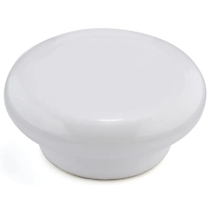 Contemporary Knob, 2-3/32" D, White