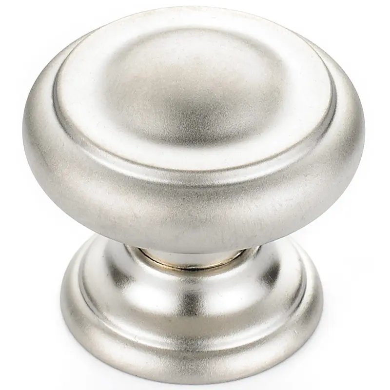 Traditional Knob, 1-3/16" D, Matte Nickel
