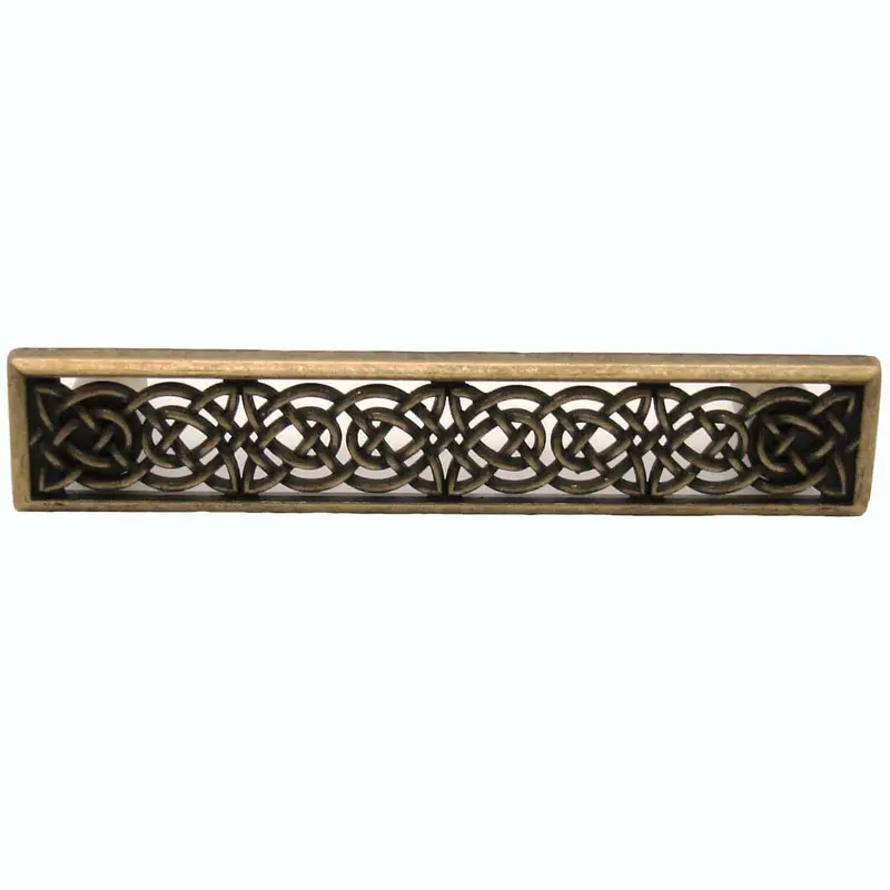 Small Celtic Style Pull,  Brass Oxide