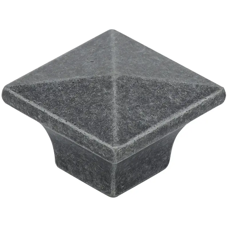 Traditional Knob, 1-1/4" x 1-1/4", Natural Iron