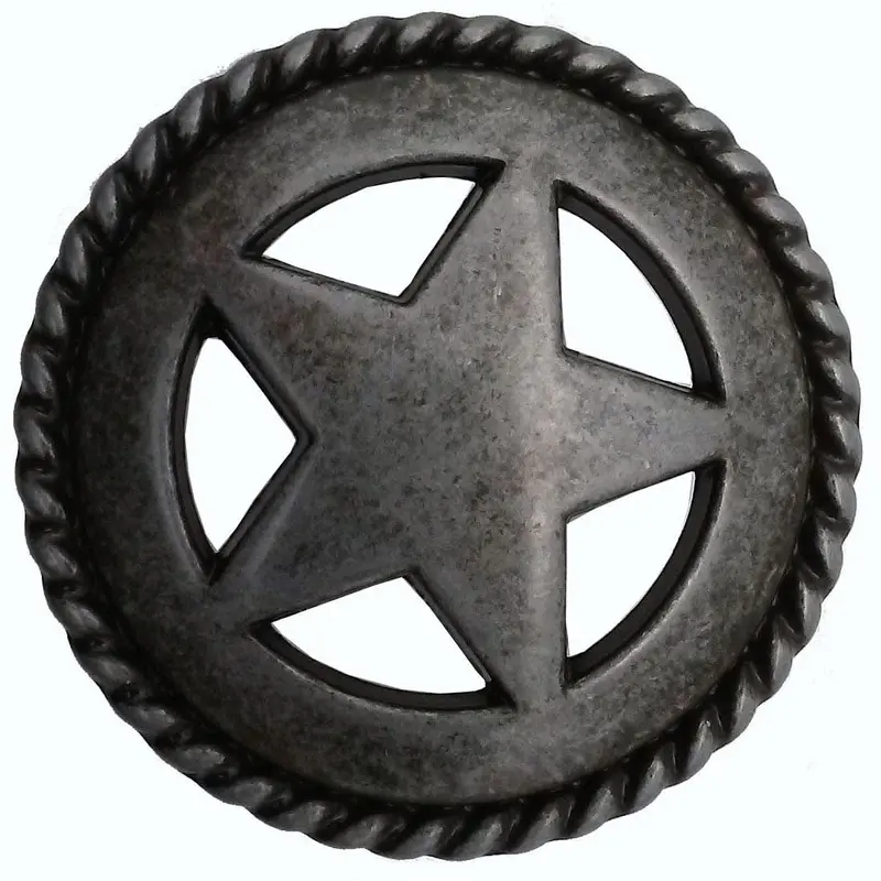Star with Roped Edge, Pewter Oxide