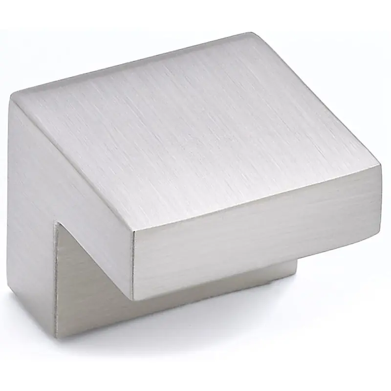 Contemporary Knob, 31/32" x 31/32", Brushed Nickel