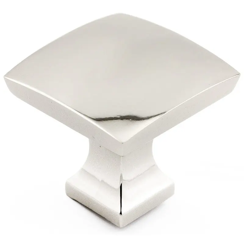 Transitional Knob, 1-5/16" x 1-5/16", Polished Nickel