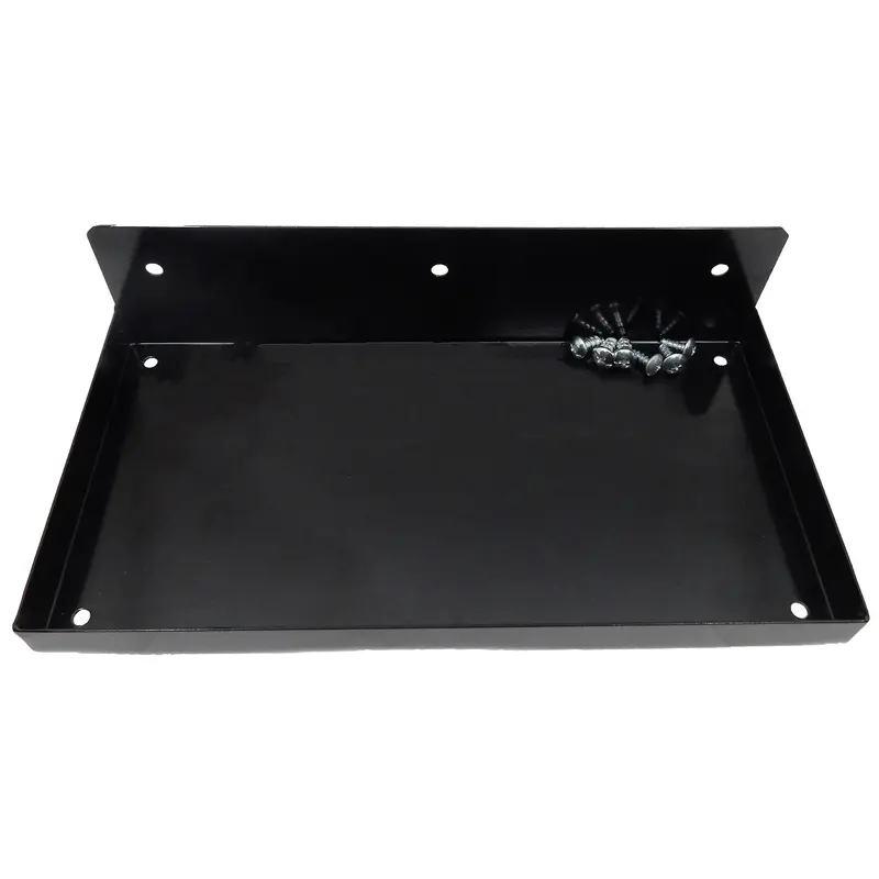 DuraHook 12"W x 6"D Steel Shelf for Duraboard or 1/8" & 1/4" Pegboard, Black