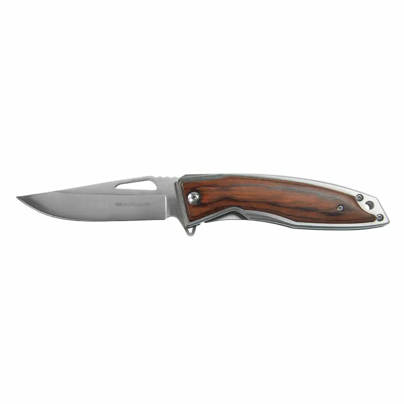 Strive - Wooden Swift Assist Folder Knife, Stainless Steel 3-1/4" Blade