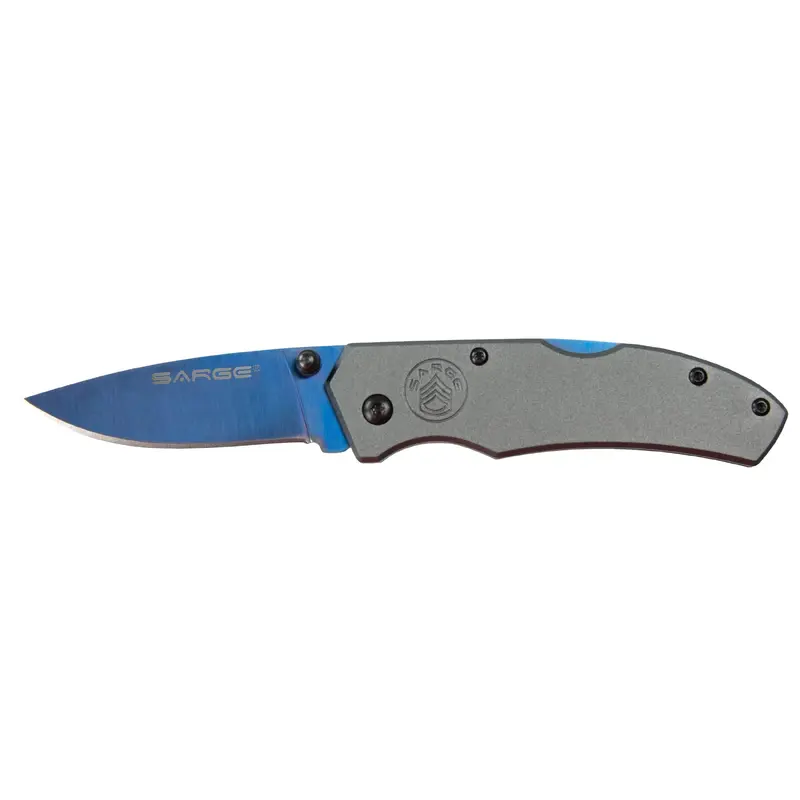 Blue Electro - Lock Back Folder Knife, Stainless Steel 2-3/8" Blade