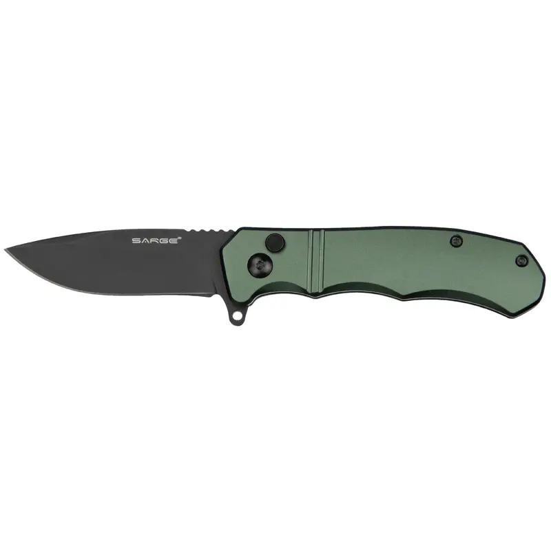 Command - Army Green Turbo Lock Folder Knife, Stainless Steel 3" Blade