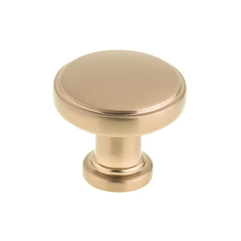Contemporary Knob, 1-11/32" D, Champagne Bronze