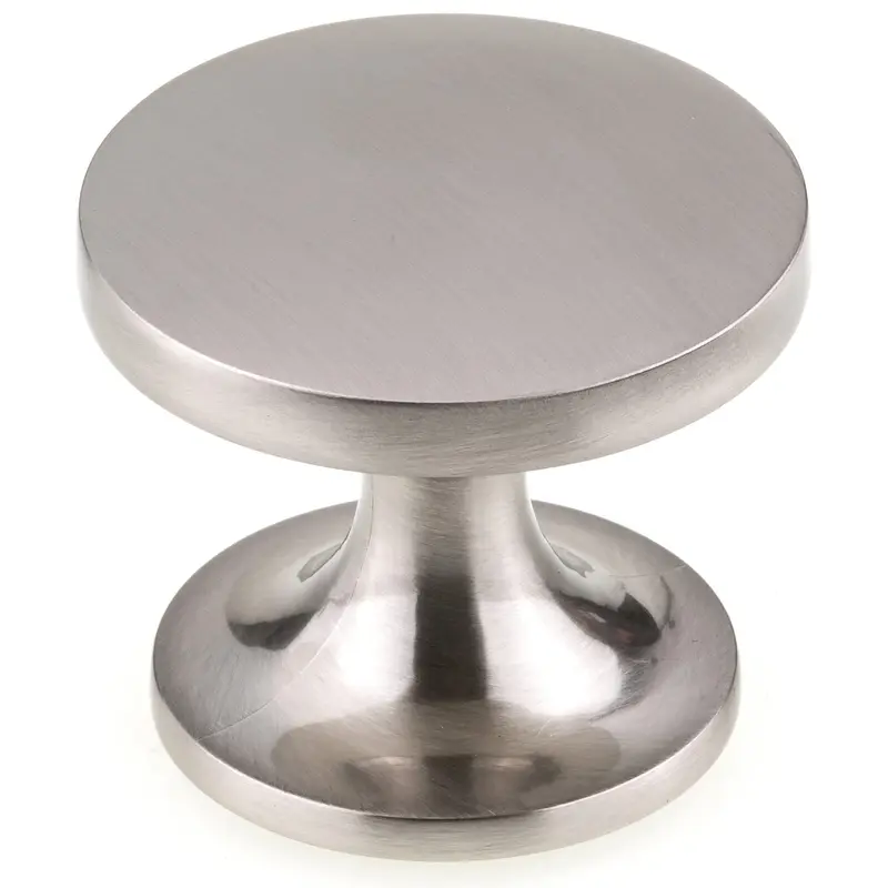 Contemporary Knob, 1-23/32" D, Brushed Nickel
