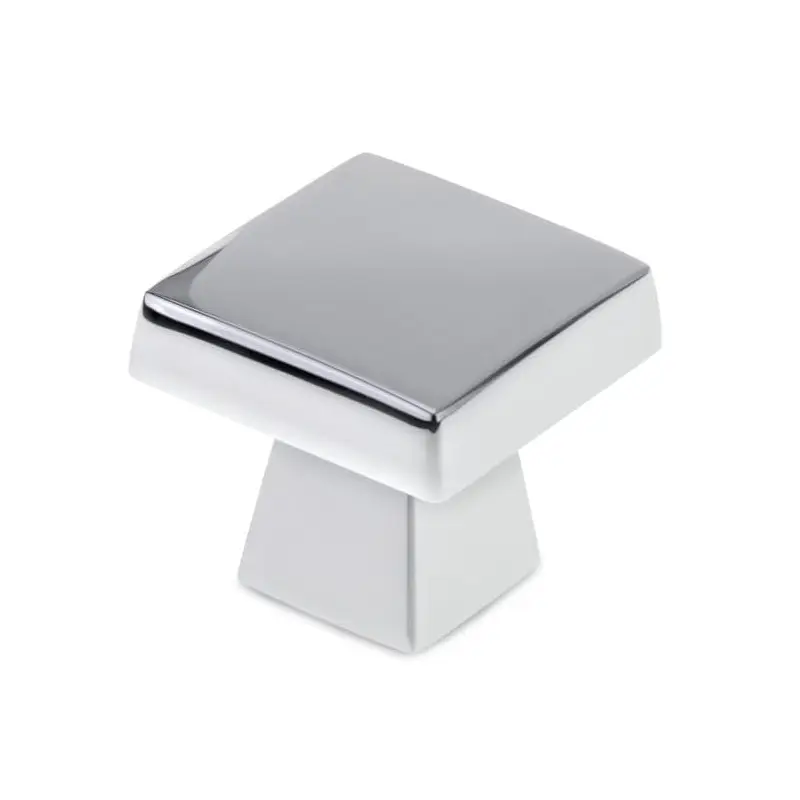 Contemporary Knob, 1-5/32" x 1-5/32", Chrome