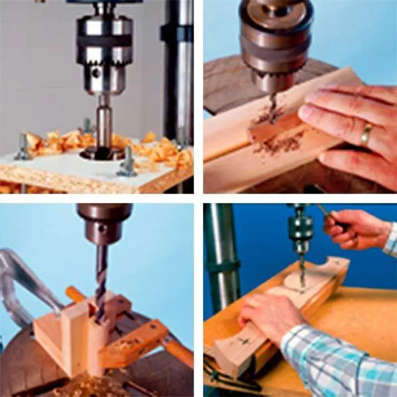 Downloadable Woodworking Project Plan to Build Seven Drill-Press Jigs