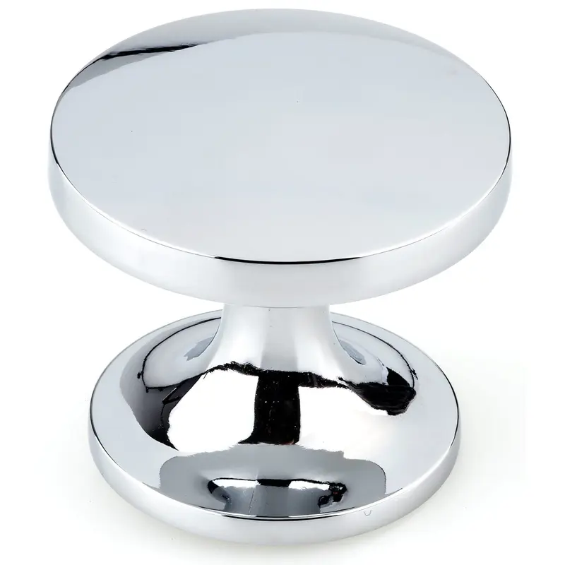 Contemporary Knob, 1-23/32" D, Chrome