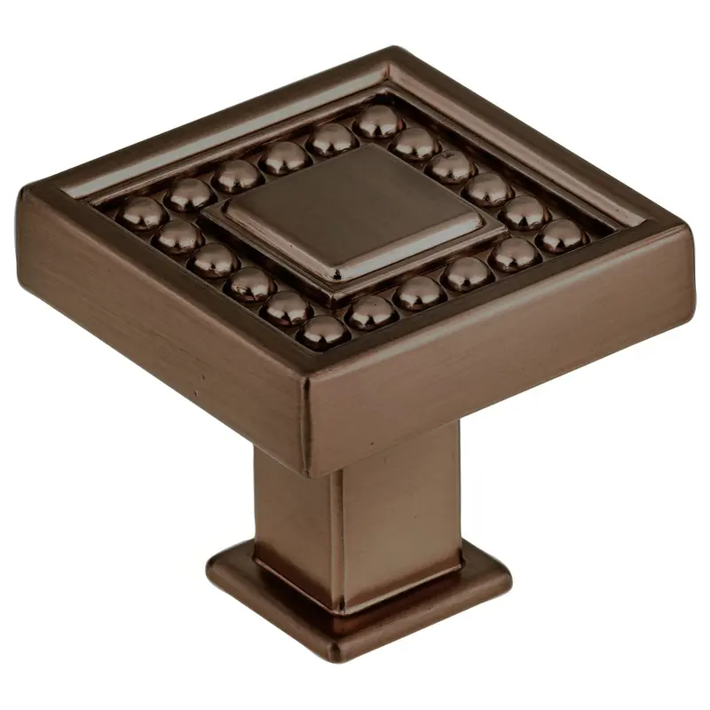 Transitional Knob, 1-5/16" x 1-5/16", Honey Bronze