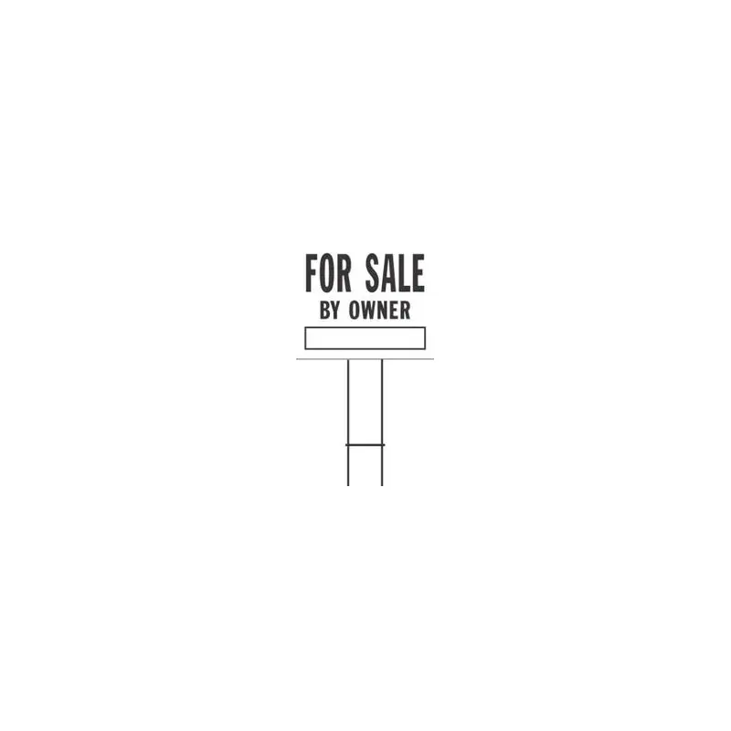 "For Sale By Owner" Sign, Black & White Plastic, 20 x 24-In.