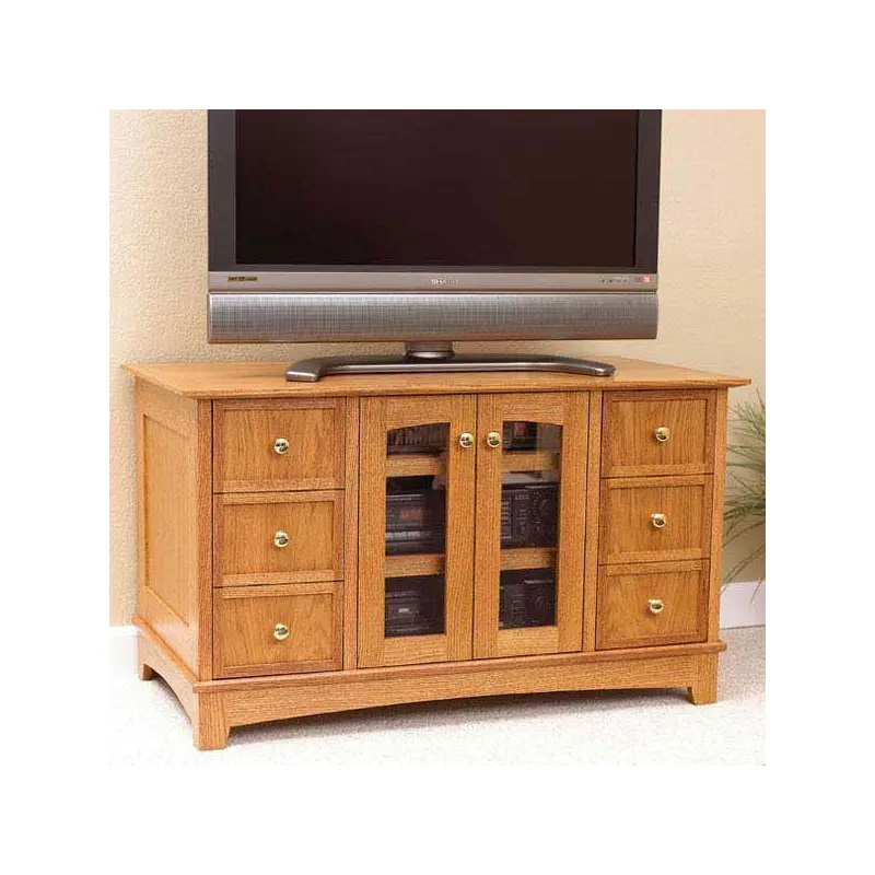 Woodworking Project Paper Plan to Build Compact Entertainment Center