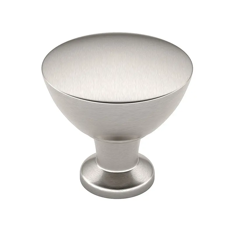 Contemporary Knob - 1-11/32" D - Brushed Nickel