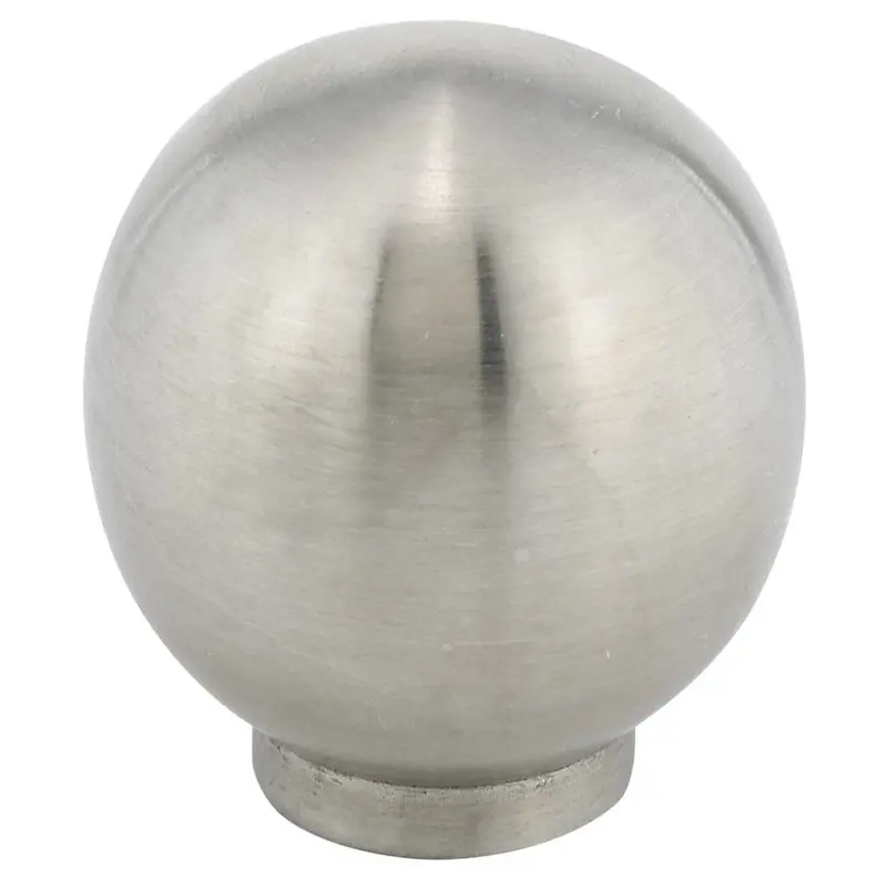 Contemporary Knob, 1-3/16" D, White, Brushed Nickel