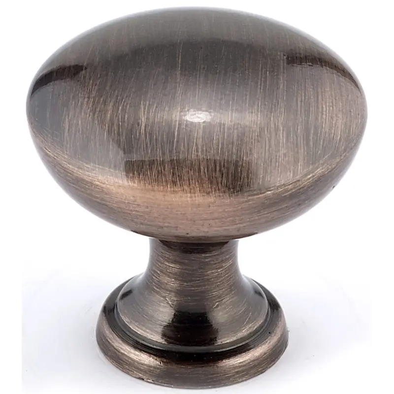 Traditional Knob - 1-3/16" D - Antique Copper