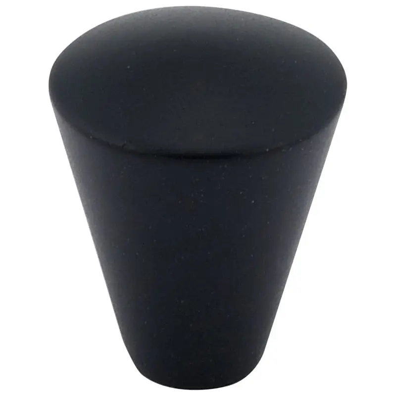 Contemporary Knob, 9/16" D, Matte Black