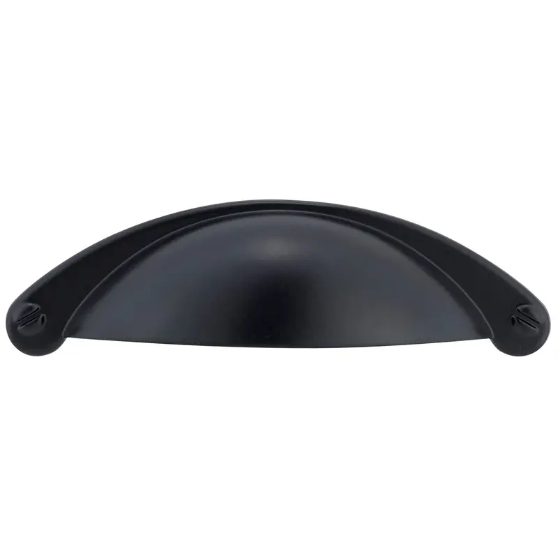 Traditional Cup Pull, 2-1/2" Center-to-Center, Matte Black