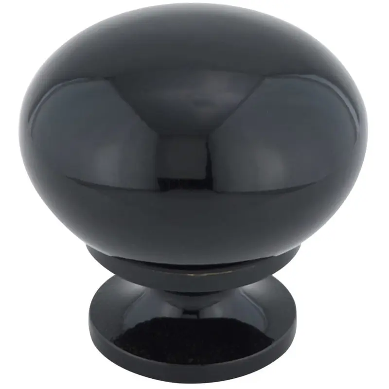 Traditional Knob, 1-1/4" D, Black