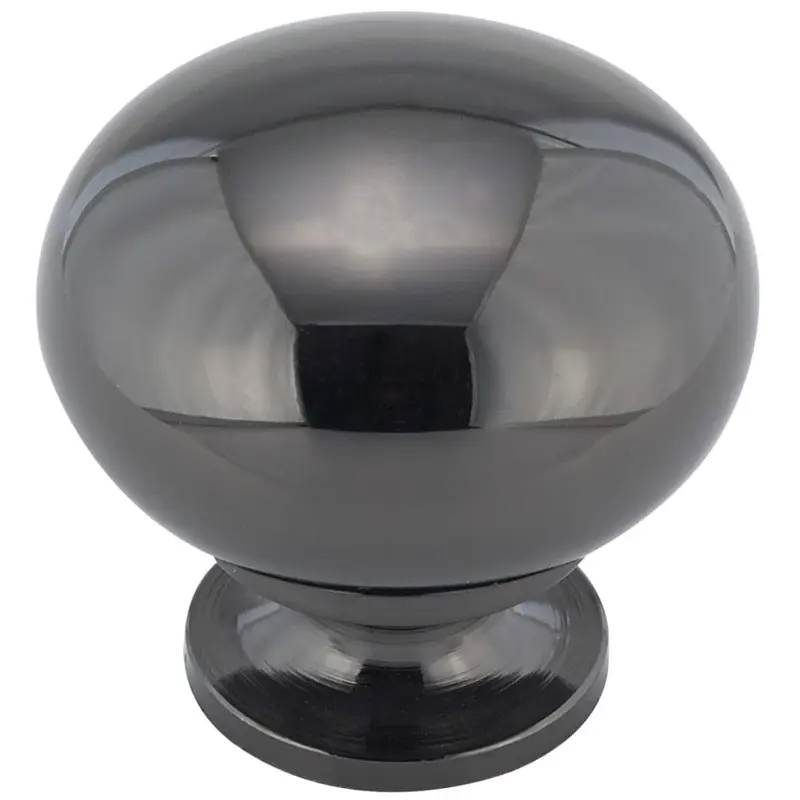 Traditional Knob, 1-1/4" D, Black Nickel